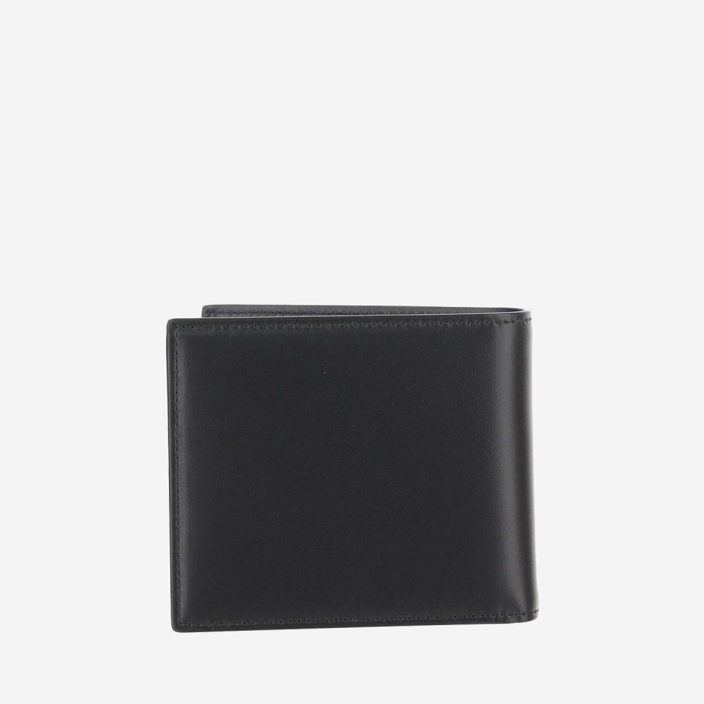 Black CALFSKIN LEATHER BIFOLD WALLET 3
