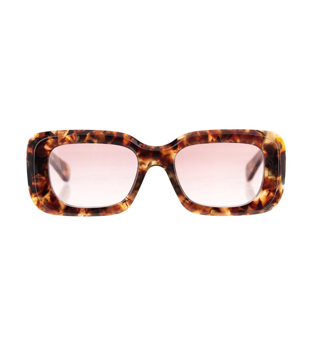 Light Brown Rectangular Sunglasses 1