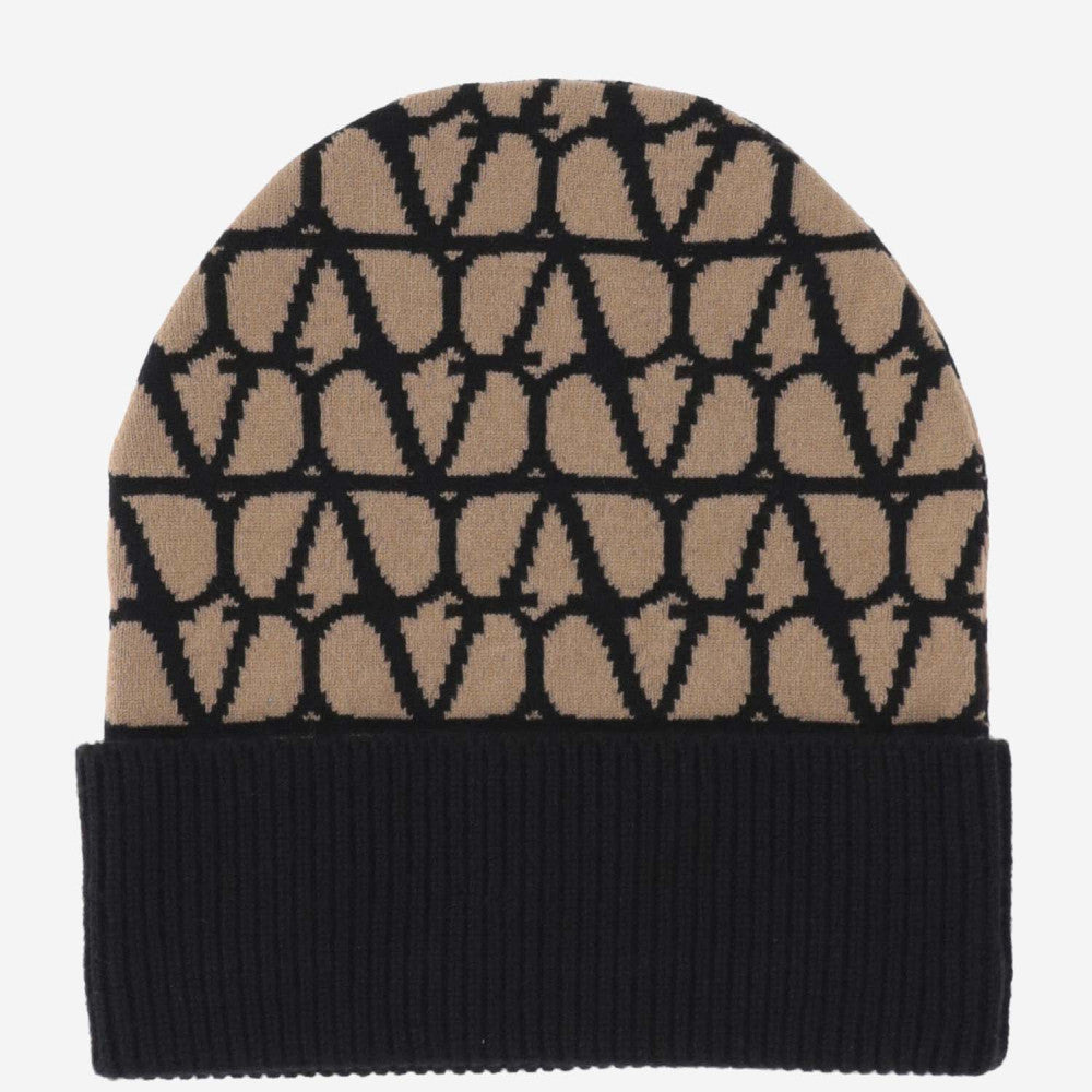 Beige Wool KNITTED BEANIE TOILE ICONOGRAPHE BEANIE 1