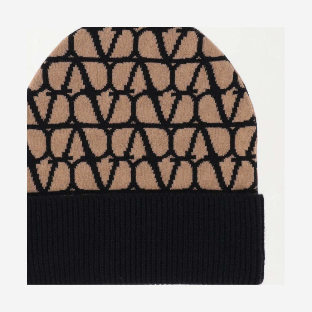 Beige Wool KNITTED BEANIE TOILE ICONOGRAPHE BEANIE 3