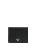 Black Logo leather wallet 1