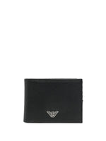 Black Logo leather wallet 1