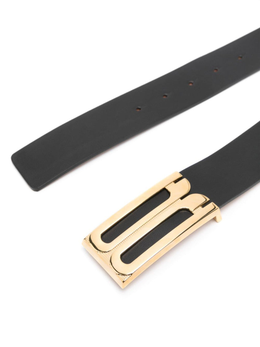 Black Logo buckle Belt 2