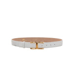 White Logo Buckle Belt 1