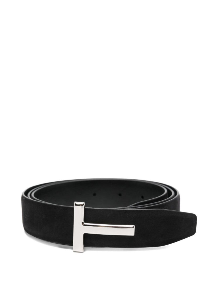 Black Logo Buckle Belt 1