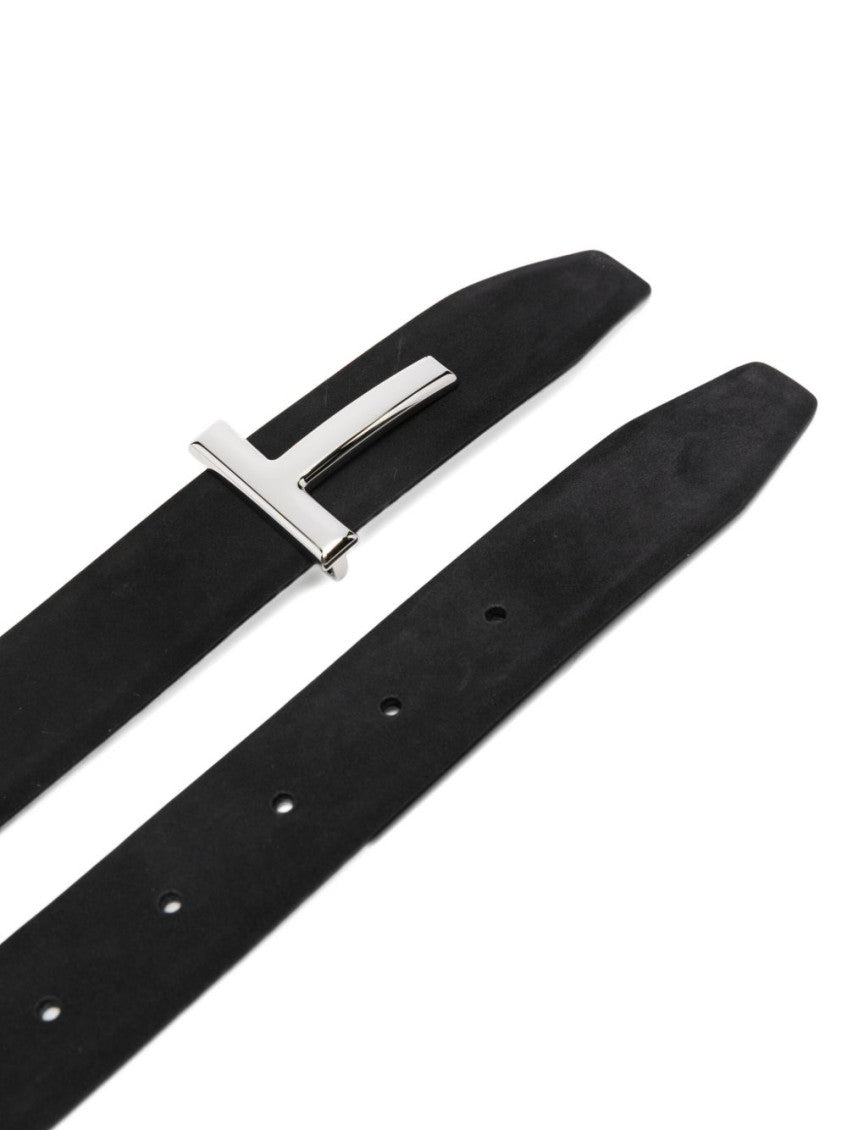 Black Logo Buckle Belt 2