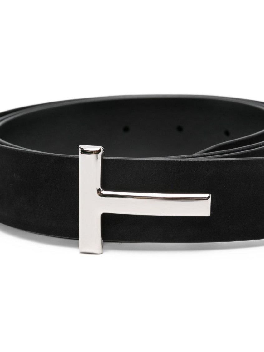 Black Logo Buckle Belt 3