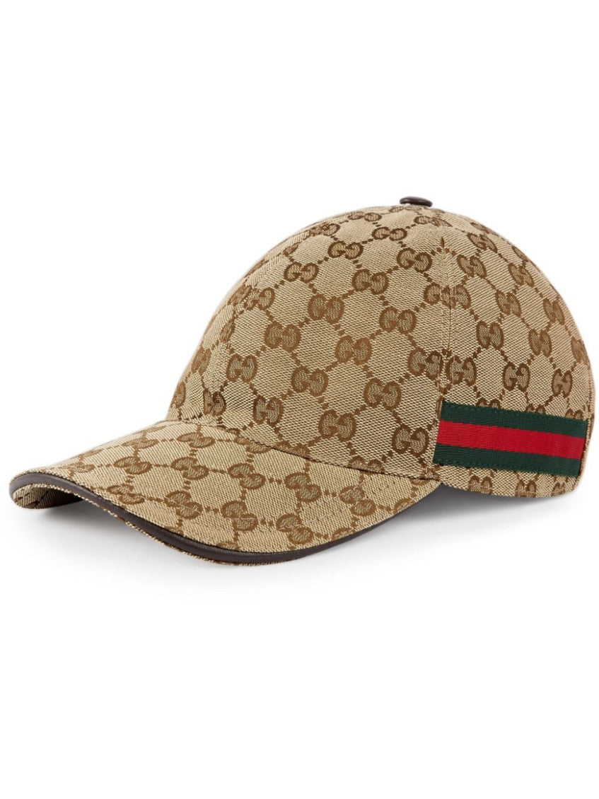 Beige GG Logo Baseball Hat 1