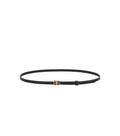 Black Solid Logo Buckle Belt 1