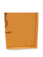 Orange Logo Solid Scarf 1