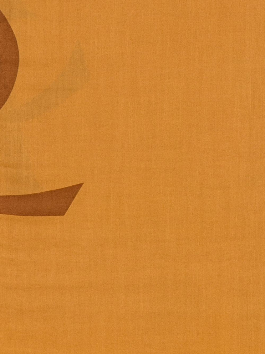 Orange Logo Solid Scarf 3