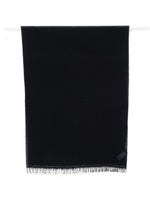 Navy Blue Wool Solid Scarf 1