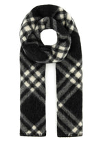 Black Tri Bar Check Checks Scarf 1