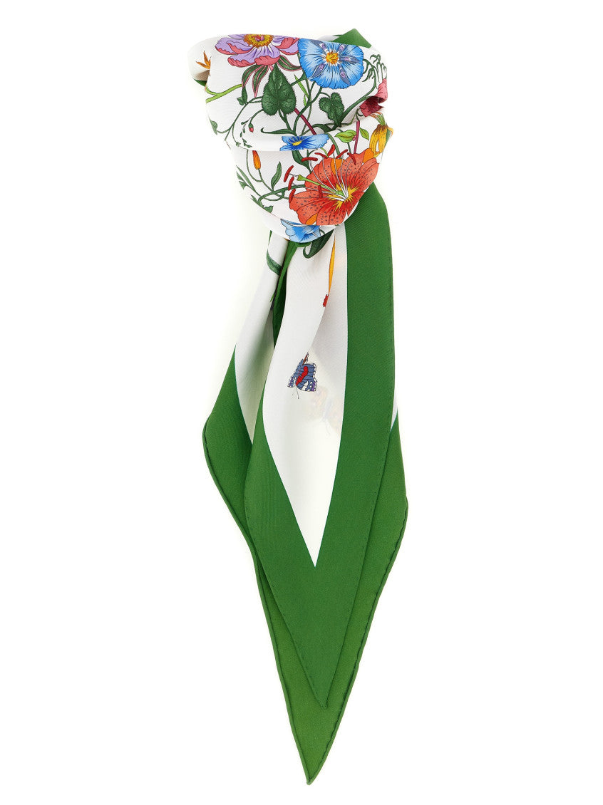 White Floral Scarf 1
