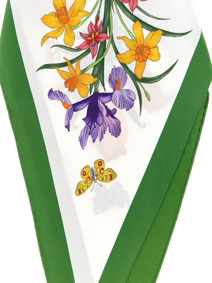 White Floral Scarf 3