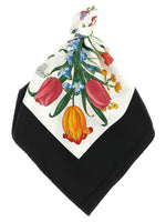 Black Floral Scarves 1