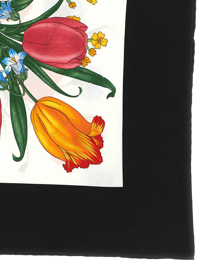 Black Floral Scarves 2
