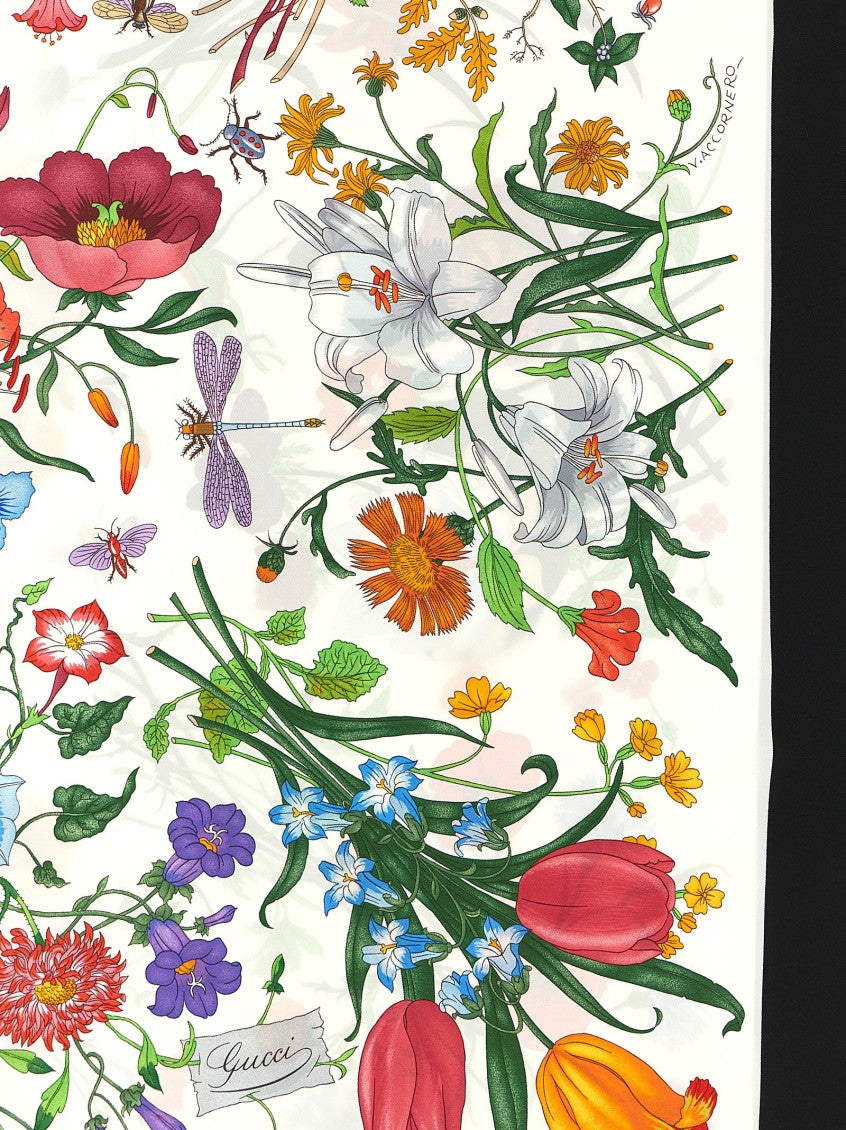 Black Floral Scarves 3