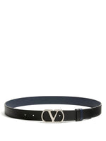 Black Logo Reversible  Belt 1