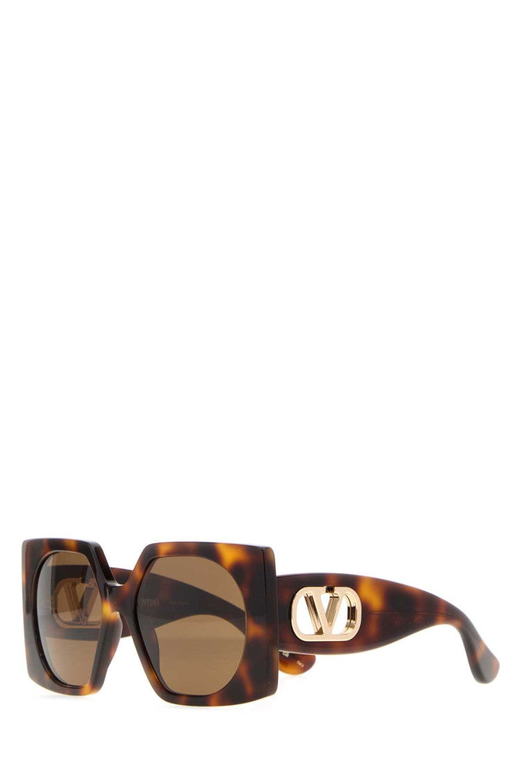Brown Havana Rectangular Sunglasses 1
