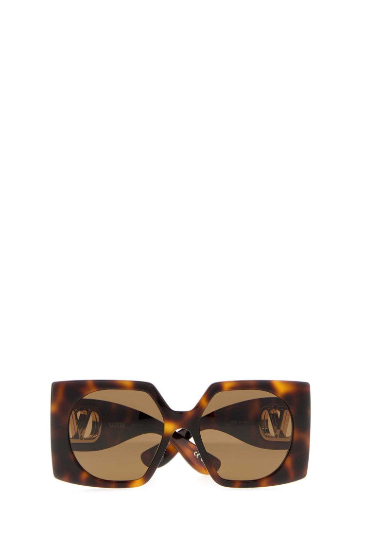 Brown Havana Rectangular Sunglasses 2
