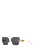 Golden Logo Square Sunglasses 1