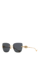 Golden Logo Square Sunglasses 1