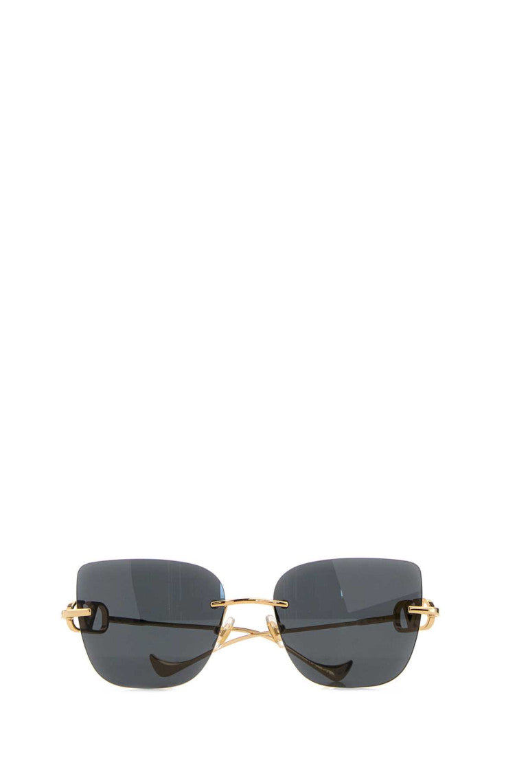 Golden Logo Square Sunglasses 2