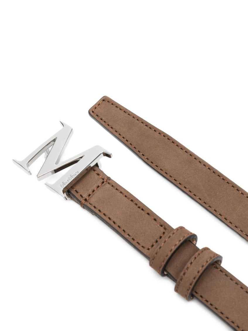 Brown Logo Buckle Belt 2