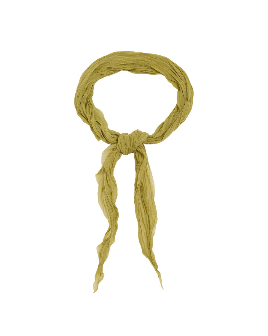 Green Crumpled Gavroche Scarf 2