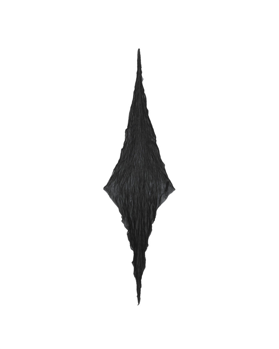 Black Crumpled Gavroche Scarf 1