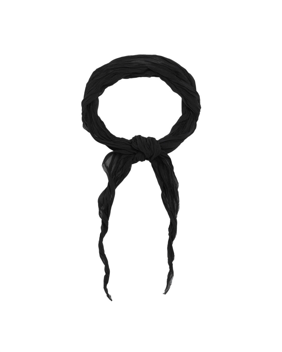 Black Crumpled Gavroche Scarf 2