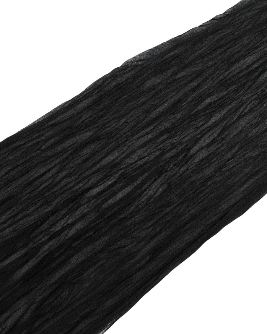 Black Crumpled Gavroche Scarf 3