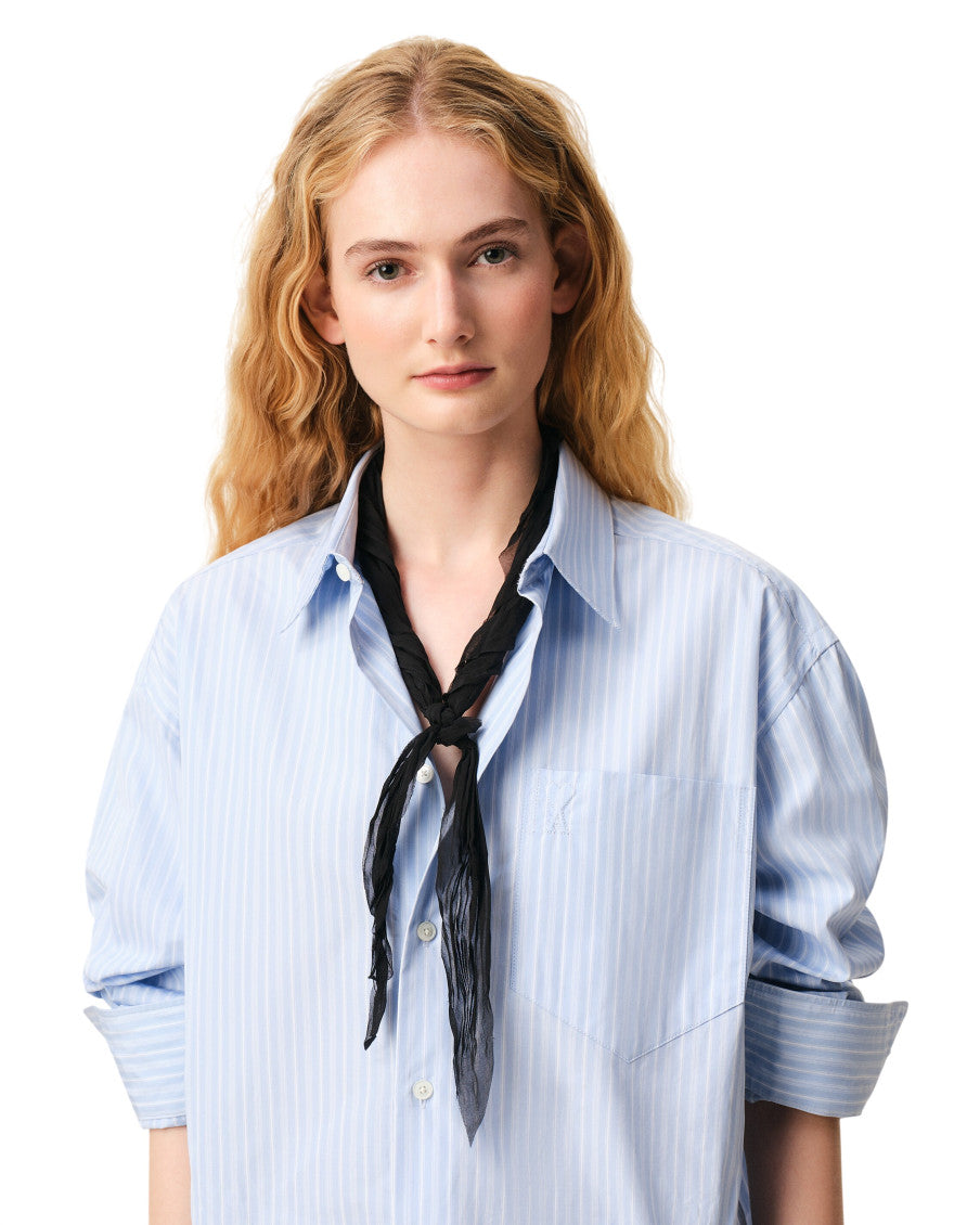 Black Crumpled Gavroche Scarf 4