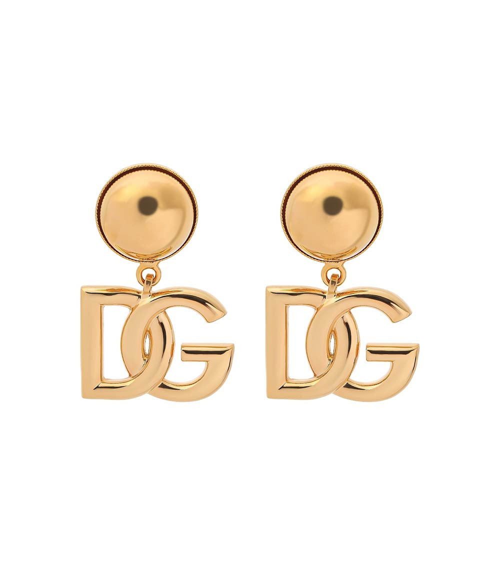 Golden Logo Drop Earrings 1