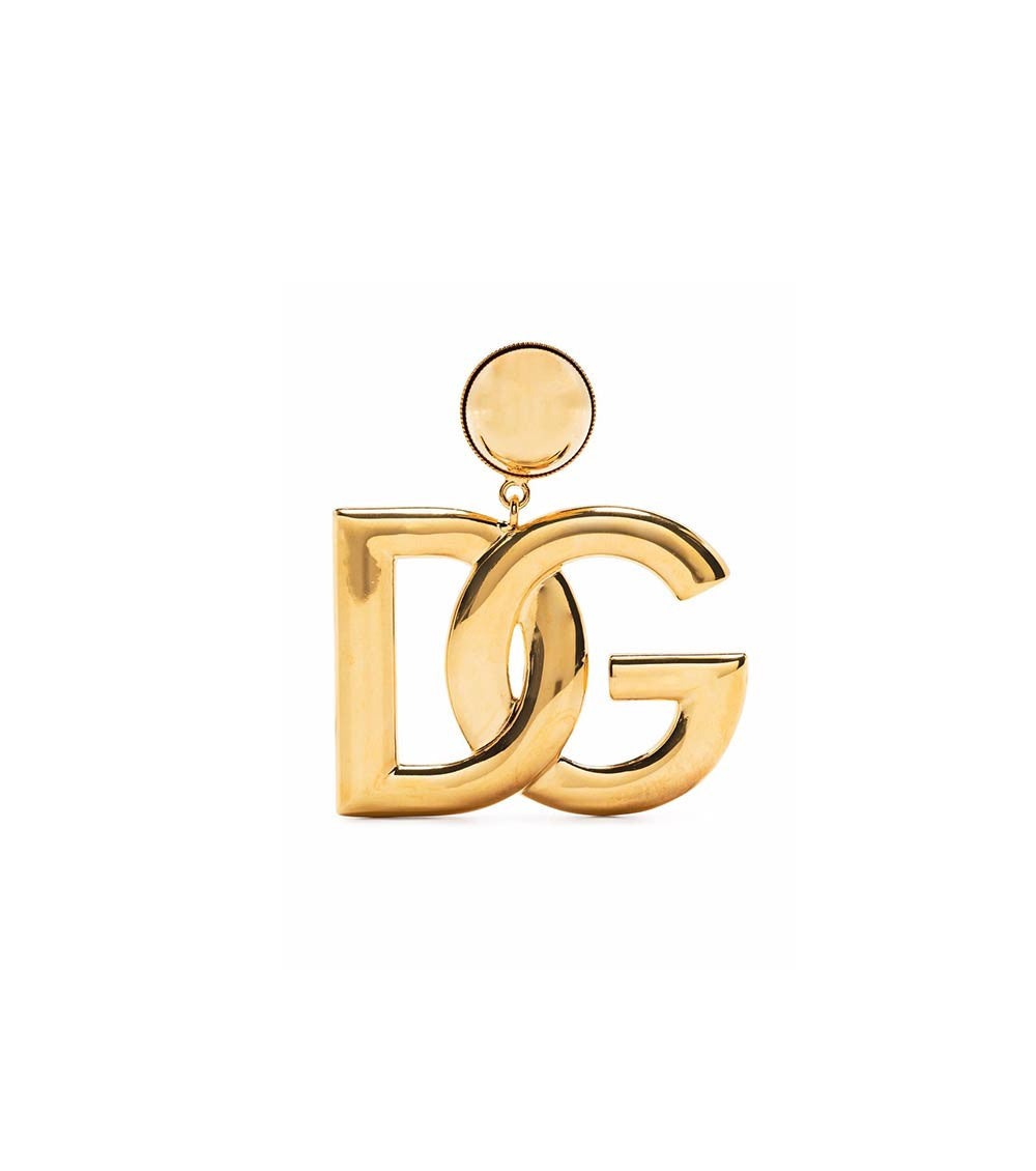 Golden Logo Drop Earrings 2