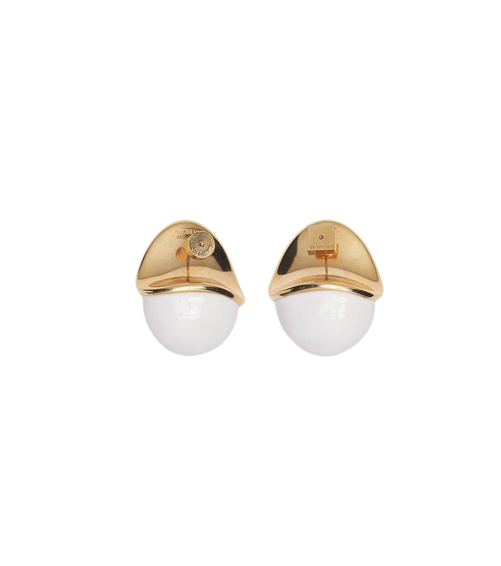Beige Les Boucles Raisin Earrings 2