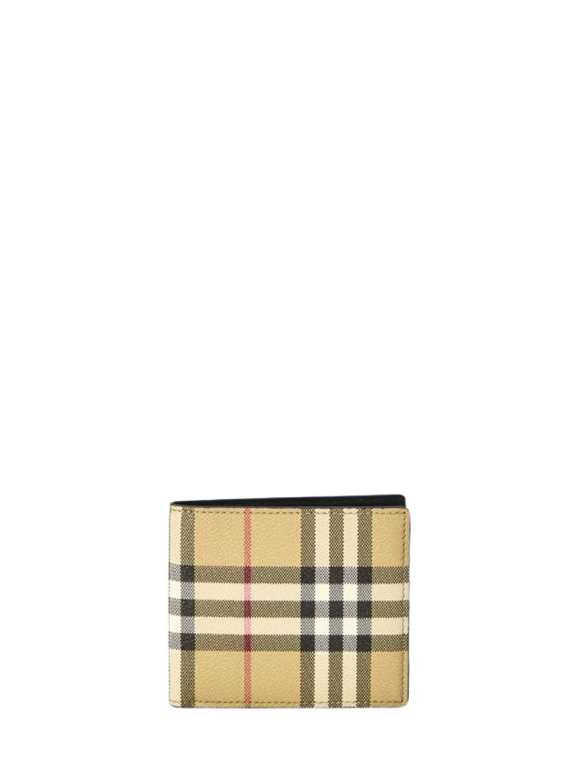 Beige Signature Checks Wallet 1