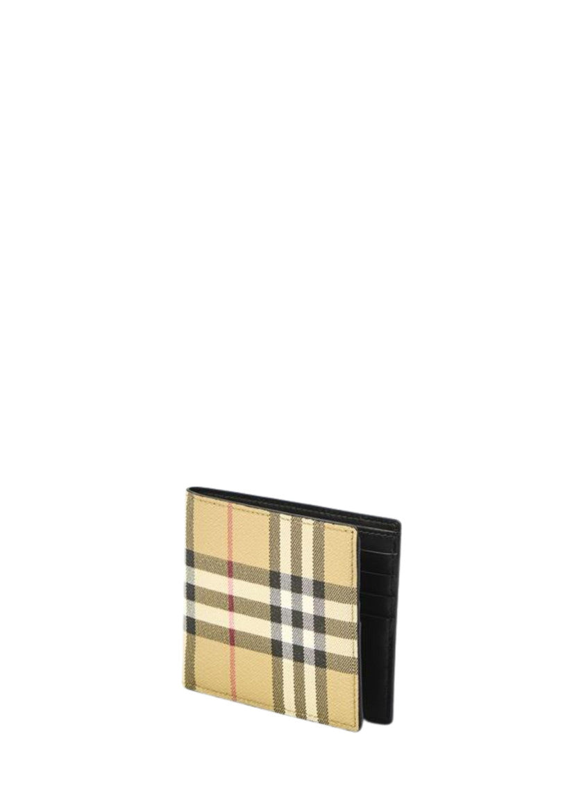 Beige Signature Checks Wallet 2