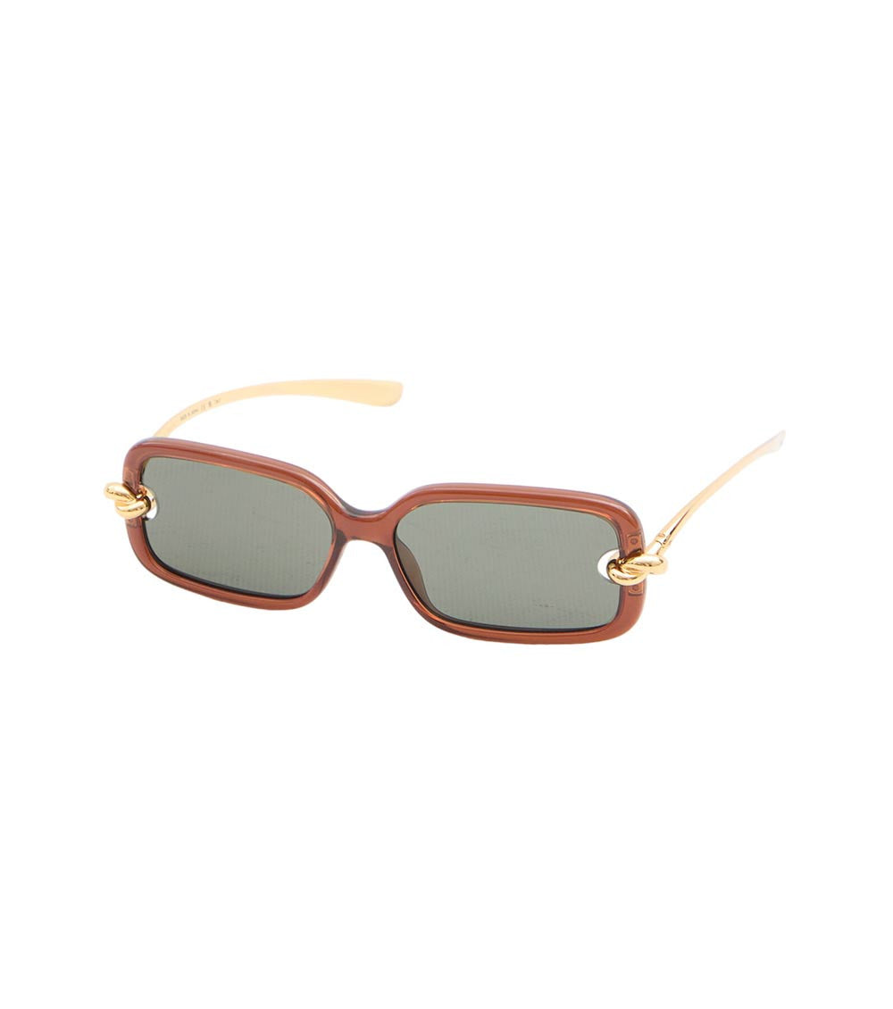 Brown Knot Rectangular Sunglasses 1