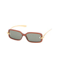 Brown Knot Rectangular Sunglasses 1