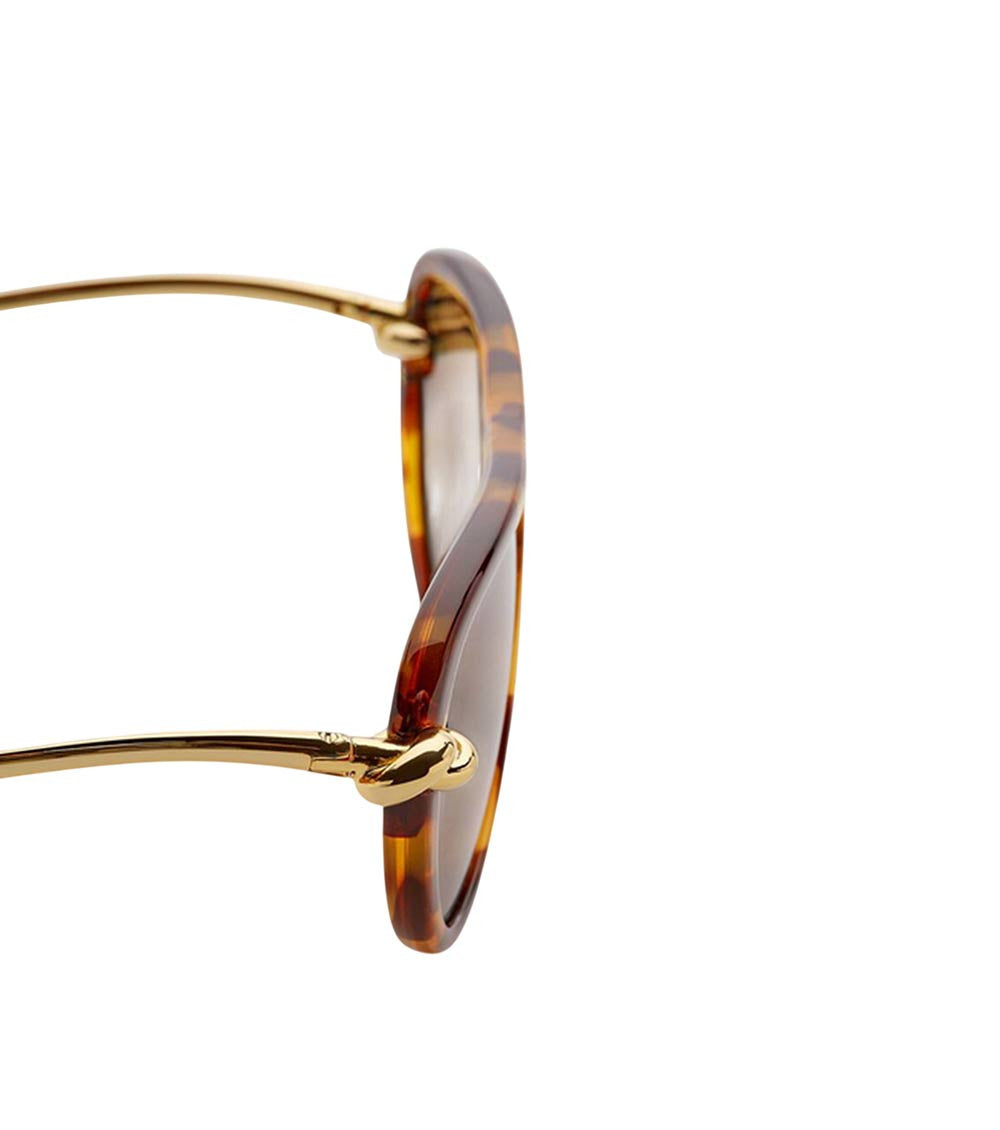 Brown Knot Aviator Sunglasses 3