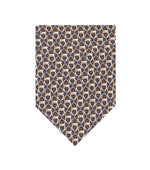 Brown Gancini Logo Tie 1