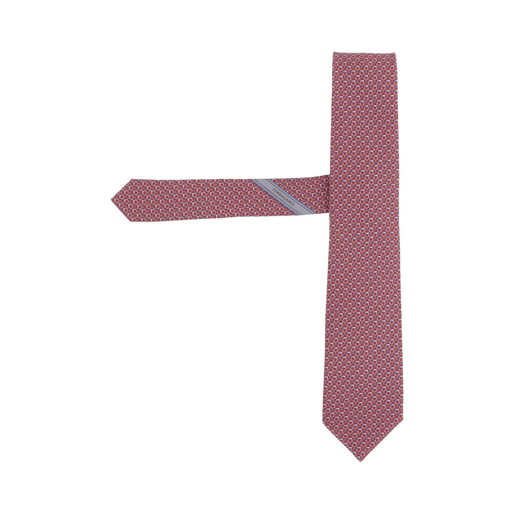 Red Gancini Logo Tie 2