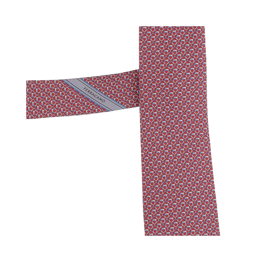 Red Gancini Logo Tie 3