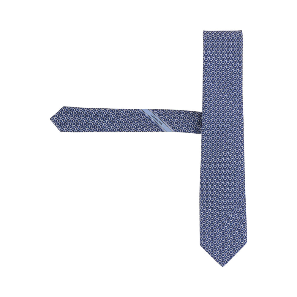 Blue Gancini Logo Tie 2