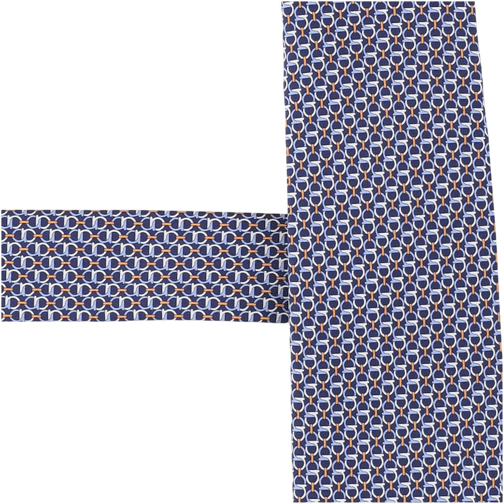 Blue Gancini Logo Tie 3