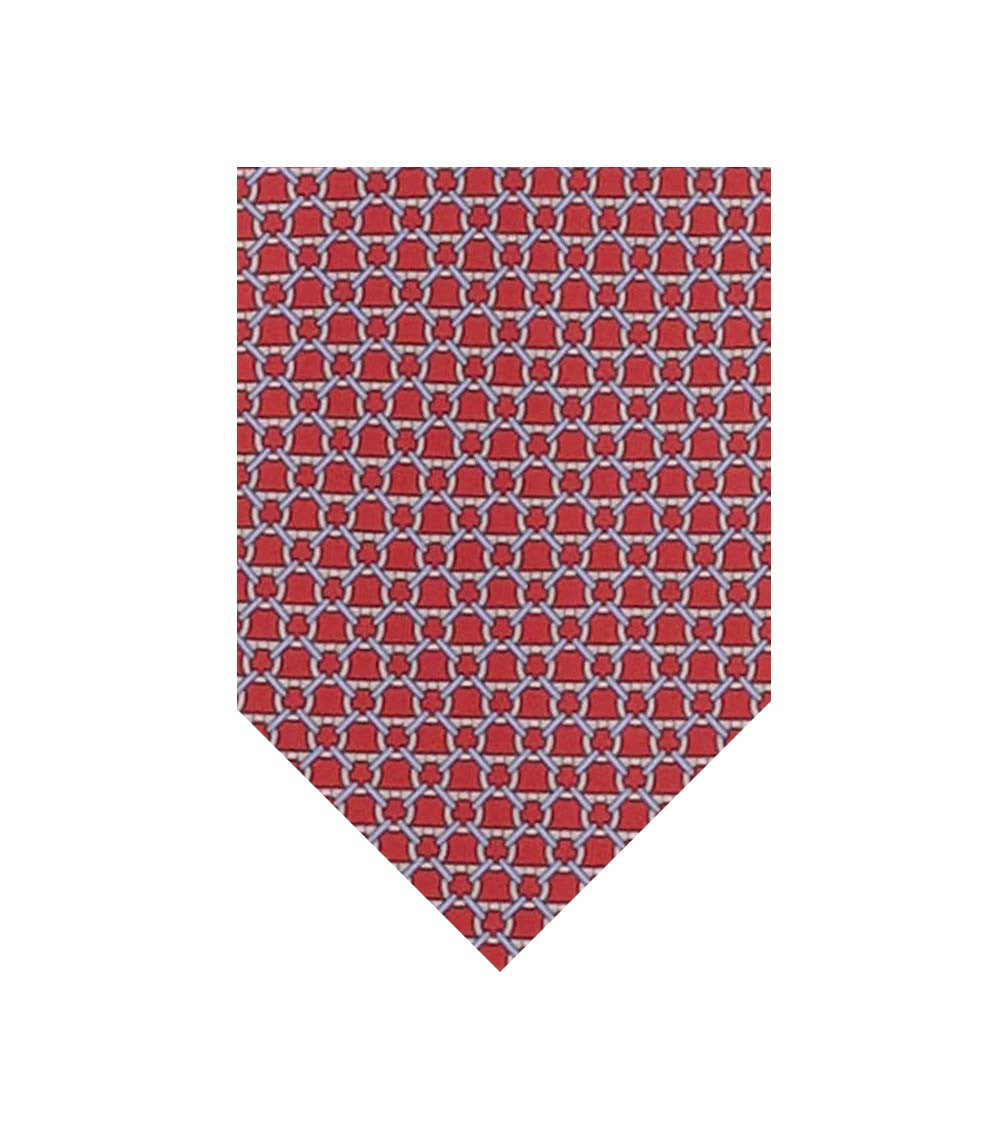 Red Gancini Logo Tie 1
