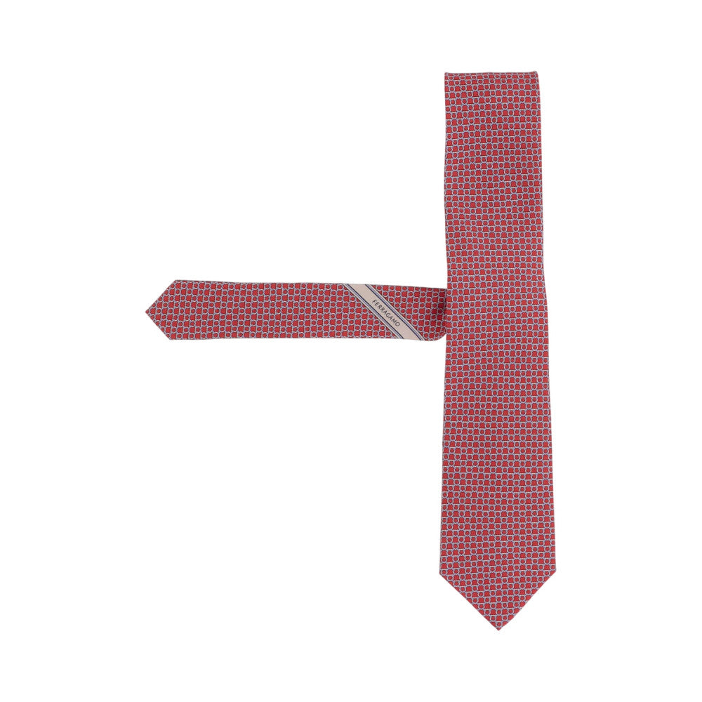 Red Gancini Logo Tie 2