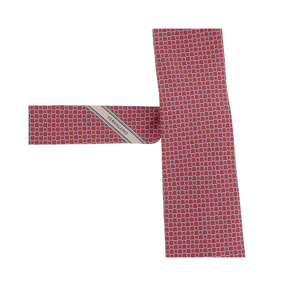 Red Gancini Logo Tie 3
